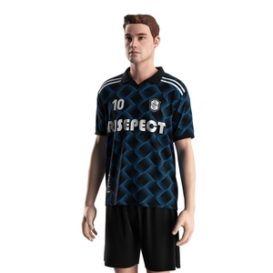 Camiseta de Fútbol Versátil con Cuello Polo de un Solo Botón, Paneles de Malla de Secado Rápido y Ranuras de Diseño Personalizado para Equipamiento de Aficionados en Noches de Partido - Product Image 2