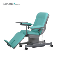 SKE-134 SAIKANG mobile 3 fonction hôpital transfusion sang donneur électrique dialyse chaise fabricants