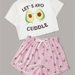 Women's Sleepwear Cute Cartoon Print <b>Short</b> Set Pajamas for Women Pajama Sets Sweet <b>Short</b> Sleeve T Shirts <b>Shorts</b> Summer Pijama - Product Image 4