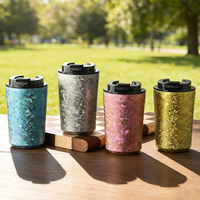Gobelet à café isotherme en titane pur Kingze avec logo personnalisé, pour le camping en plein air, 380 ml, léger, gobelet de voyage