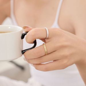Dylam New Arrival Design Thin Tiny 925 Silver Wedding Band Fine Women Daily Wear Jewelry <b>Rings</b> with Sparkling <b>Iced</b> Out Surface - Product Image 2