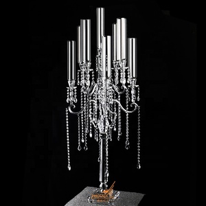 Splendida grande di cristallo alto floor stand candelabri centri tavola di nozze 13 braccio oro <span class=keywords><strong>portacandele</strong></span> <span class=keywords><strong>in</strong></span> metallo - Product Image 4