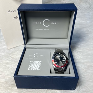 Caja de reloj de cuero personalizada directa de fábrica con forro gris, caja de almacenamiento de relojes con logotipo personalizado, cajas y estuches de relojes de lujo para hombre - Product Image 1