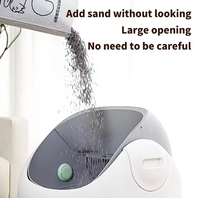Litière pour chat automatique à double capteur de sécurité, auto-nettoyante, avec contrôle par application, gris-blanc, sacs poubelles en plastique inclus