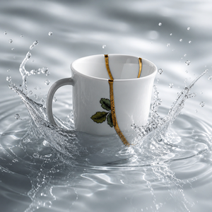 แก้วกาแฟเซรามิคสไตล์ญี่ปุ่นลายเส้นทองคำคินสึกิ สำหรับร้านกาแฟ - Product Image 6
