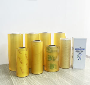 فيلم بلاستيكي لتغليف الطعام يحافظ على الطازج، فيلم لاصق من البولي فينيل كلوريد الصالح للطعام للفواكه والخضروات، لفة كبيرة - Product Image 5