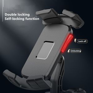 Support de guidon de vélo électrique pare-soleil 360 degrés Rotation une serrure à clé support de téléphone de vélo avec petit <span class=keywords><strong>parapluie</strong></span> support de cyclisme - Product Image 3