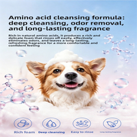 Shampooing tout-en-un pour chiens et chats à base d'extraits végétaux naturels, nettoyage efficace, désodorisant, anti-démangeaisons et adoucissant pour le pelage