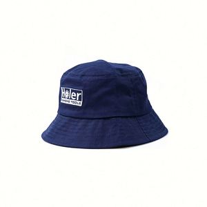 Wholesale <b>Mens</b> Womens Bulk Cotton Black Outdoor <b>Sun</b> Travel Unisex Bucket <b>Hats</b> With Logo - Product Image 2