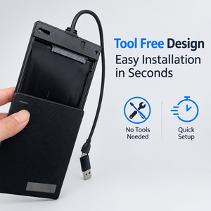 Boîtier de transfert portable pour SSD, boîtier portable pour disque dur, boîtier sans moisissure, double système, boîtier de disque dur d'ordinateur d'occasion, boîtier SSD en aluminium personnalisé - Product Image 2