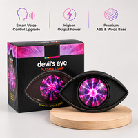 Lampe plasma en forme d'œil de haute qualité, boule plasma à activation tactile pour cadeau de Noël, d'anniversaire, ornement de table intérieur, vente en gros