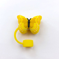 Capuchon de paille de vache en silicone 3D de 10mm, capuchon de protection de paille de vache, portable, réutilisable et drôle