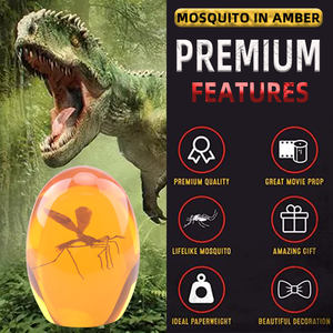 3D <span class=keywords><strong>Jurassic</strong></span> Mosquito - Amber Mosquito-realistico <span class=keywords><strong>Jurassic</strong></span> da collezione-piatto in resina peso della carta - Product Image 4
