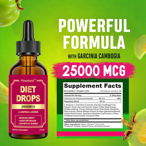 Rosebest OEM Private Label 25000mcg 6 in 1 Formula Kuat Tetes <span class=keywords><strong>Diet</strong></span> Penurun Berat Badan dengan L-Carnitine & L-Arginine untuk Kebugaran - Product Image 6