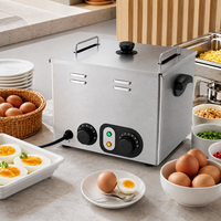 COOKAID Nouvelle Cuiseuse à Œufs Électrique Professionnelle Grande Capacité en Acier Inoxydable avec Minuteur à Température Constante