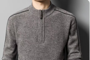 Suéter de Cachemira 100% Pura al por Mayor para <span class=keywords><strong>Hombre</strong></span>, Nuevo Suéter de Cachemira Tejido para Invierno, Suéter Interior - Product Image 4
