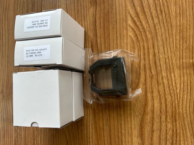 Compatible Amano PIX and TCX Time Clock Replacement Ribbon Cartridge, Black Ink