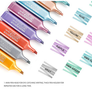 GF Hot-Selling Stylos surligneurs obliques fluorescents 8 couleurs Taille Jumbo Effaçable Étudiants Dessin pour enfants Doodling - Product Image 4