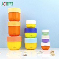 Pot en PP côtelé 500g multicolore avec couvercle à vis et joint intérieur pour gommage corporel, lotion de bain, emballage cosmétique, marque privée - En stock