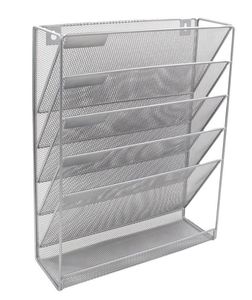 Office Stationery 5 Tier Wire Mesh Metal <b>Wall</b> Mounted File <b>Desk</b> Organizers Office Supplies <b>Desk</b> Set - Product Image 4