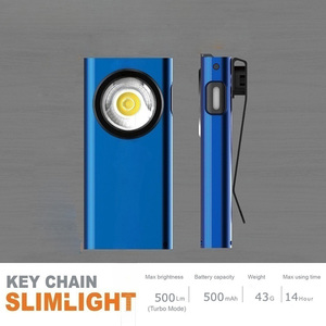 Chất Lượng Cao 500 Lumen Hợp Kim Nhôm <span class=keywords><strong>Torch</strong></span> Keychain Đèn Pin Mini Có Thể Sạc Lại Từ Clip Cho Cắm Trại Làm Việc Đọc Sách - Product Image 6