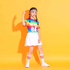 Ensemble de vêtements de performance pour enfants de 3 à 14 ans pour l'équipe sportive scolaire et le costume de classe d'étudiant élégant de cheerleading - Product Image 4