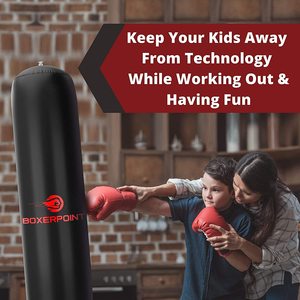 <span class=keywords><strong>Sac</strong></span> <span class=keywords><strong>de</strong></span> <span class=keywords><strong>frappe</strong></span> gonflable pour enfants, idéal pour le kickboxing ou la libération <span class=keywords><strong>de</strong></span> l'énergie retenue, <span class=keywords><strong>sac</strong></span> <span class=keywords><strong>de</strong></span> boxe pour l'entraînement des garçons et des filles - Product Image 2