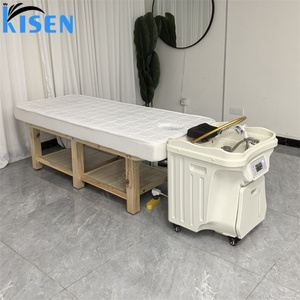 อ่างสระผมเคลื่อนที่ KISEN พร้อมถังเก็บน้ำ 50 ลิตร สำหรับทำทรีทเมนต์ศีรษะ ไม่ต้องต่อท่อประปา และเครื่องอบไอน้ำ เฟอร์นิเจอร์ร้านเสริมสวย เตียงสระผมคุณภาพสูง - Product Image 4