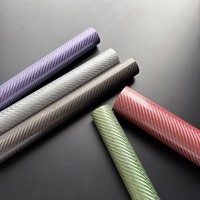 Tubo de Fibra de Carbono 3K de Alta Resistencia Personalizado con Acabado en Color para Aplicaciones Industriales