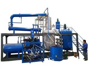 Black Engine Motor Oil Recycling Machine Base Oil Distillation Diesel Oil Filtration Plant