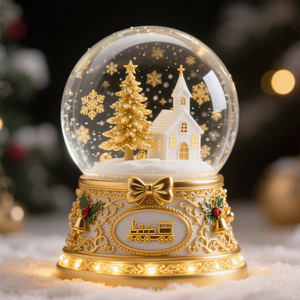 Tùy Chỉnh Giáng Sinh Tuyết <span class=keywords><strong>Globe</strong></span>-Cao Cấp Handmade Nhựa Trang Trí Nội Thất Với Hộp Âm Nhạc, Quà Tặng Kỳ Nghỉ 2025 - Product Image 4