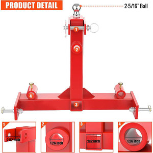 <span class=keywords><strong>Attelage</strong></span> rapide 3 points Ambull 3000 lbs avec <span class=keywords><strong>boule</strong></span> de remorque 2-5/16 po, récepteur 2 po, catégorie 1 - Product Image 3