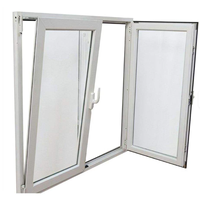Fenêtre à battant et à bascule en PVC certifiée CE, double vitrage, économie d'énergie, pour maison et bâtiment commercial