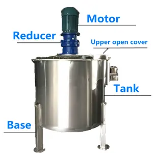 Tanque de mistura de alta capacidade SS304 500L com agitador para sabão ou shampoo líquido químico