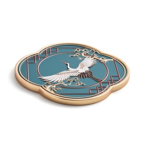 Creative New Design Embossed Logo Metal Single Side Portable Handheld Makeup <b>Mirror</b> - Product Image 3