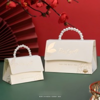 Luxuriöse Perlen-Handtaschen-Stil Hochzeits-Bonboniere Wiederverwendbare Brautparty-Geschenktasche für Schmuck/Parfüm Geburtstagsfeier-Dekoration