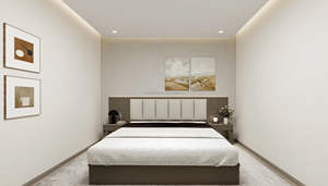 Ensemble de meubles de chambre d'hôtel 3 étoiles à prix compétitif : cadre de lit en bois, tables de chevet, meubles TV et armoire pour chambre complète - Product Image 6