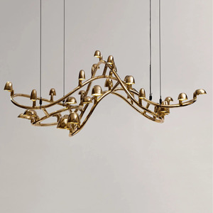 Entwined Mushroom Art Chandelier <b>Led</b> <b>Light</b> E27 Bulb Hotel Lobby Staircase Lighting Large Size Non Standard Shape - Product Image 5