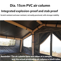 12 ㎡   Tentes de camping gonflables d'extérieur de 129 pieds² avec colonne d'air en PVC de 15 cm, faciles et rapides à gonfler, en vente