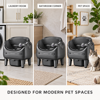 Bac à litière intelligent pour chat V8 4 kg ABS à ouverture supérieure avec nettoyage automatique, lumière UV amovible, nivellement du litière et contrôle des odeurs