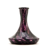 Grand vase à chicha en verre laqué fait main, écologique, design classique, 1 tuyau, coffret cadeau