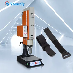 Factory Price Automatic Digital Frequency Ultrasonic Plastic Welding Machine for Production Velcroes Strap