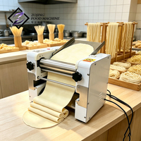 Machine à pâtes électrique commerciale, machine à pâtes avec rouleaux réglables en acier inoxydable pour restaurant et cuisine
