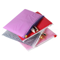 Sacs d'enveloppe à bulles Ziplock PE LDPE Pochette à fermeture éclair rembourrée à bulles pour les produits de maquillage