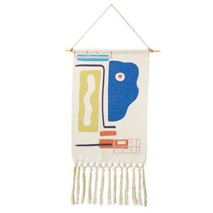 INS Nordic <strong>Tapestry</strong> Decorative Hanging Cloth Tassel <strong>Hand-woven</strong> Cotton Hanging Picture Bedroom Living Room