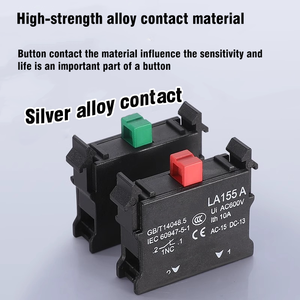 <span class=keywords><strong>22mm</strong></span> dẫn sáng nhô ra đẩy nút chuyển đổi hai ánh sáng phát ra chuyển đổi bình thường trên dày Bạc địa chỉ liên lạc - Product Image 3