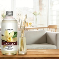 Recharge d'huile essentielle de vanille pour diffuseur 500 ml Parfum d'intérieur naturel Longue durée Parfum d'ambiance