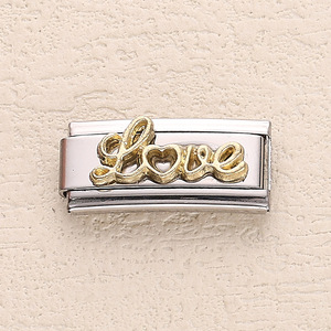 Pour la Galerie de Charms Italiens : Breloques DIY en Acier Inoxydable Plaqué Or PVD 18K pour Enfants, 20*9MM |   Imperméable Hypoallergénique - Product Image 6