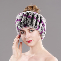 Écharpe courte élégante en fourrure de lapin Rex, chaude pour l'automne et l'hiver, avec col et bandeau tressés élastiques pour femmes, vente en gros