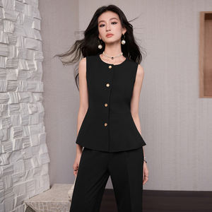 <span class=keywords><strong>Gilet</strong></span> blanc de haute qualité, <span class=keywords><strong>gilet</strong></span> féminin, style royal, sœur aînée, tempérament de déesse, fan, nouveau modèle sans manches 2026. - Product Image 3